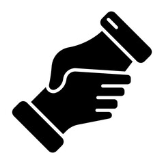 Partnership Handshake Glyph Icon