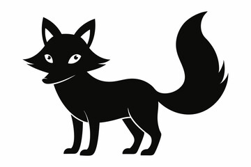 black and white fox silhouette, fox vector illustration, fox silhouette, animal silhouette isolated vector Illustration, png, Funny cute fox, Jumping cartoon foxs