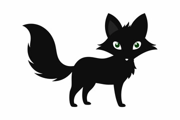 black and white fox silhouette, fox vector illustration, fox silhouette, animal silhouette isolated vector Illustration, png, Funny cute fox, Jumping cartoon foxs
