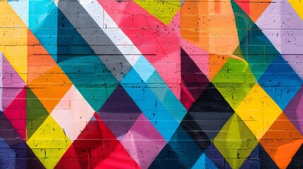 Obraz premium Abstract Geometric Graffiti Wall Art.