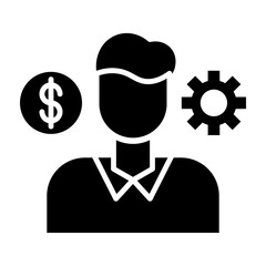 Entrepreneur Glyph Icon