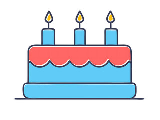 birthday cake icon. Cake icon vector for web and mobile app. Cake sign and symbol. Birthday cake icon