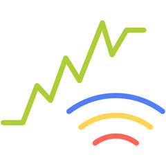 Obraz premium wifi analysis flat icon