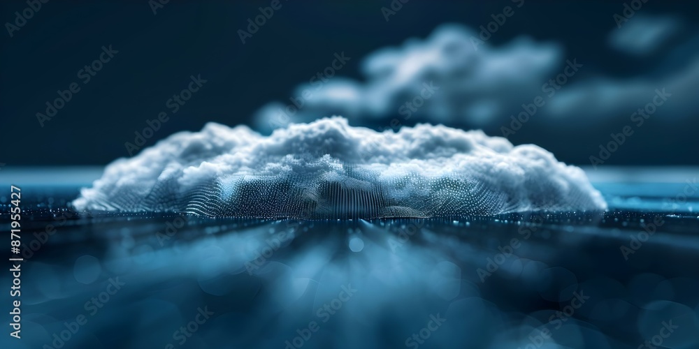 Aufkleber exploring the complexity and elegance of a hybrid cloud system through close-up detail. concept hybr