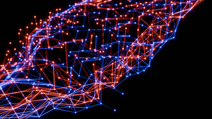 Connected Chemistry Dot Light Abstract Background