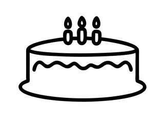 birthday cake icon. Cake icon vector for web and mobile app. Cake sign and symbol. Birthday cake icon