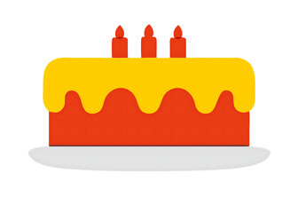 birthday cake icon. Cake icon vector for web and mobile app. Cake sign and symbol. Birthday cake icon