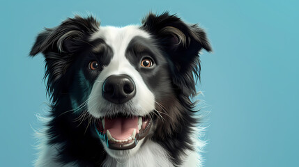 Happy smiling shepherd dog portrait