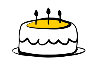 birthday cake icon. Cake icon vector for web and mobile app. Cake sign and symbol. Birthday cake icon