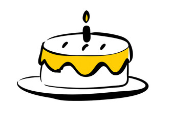 birthday cake icon. Cake icon vector for web and mobile app. Cake sign and symbol. Birthday cake icon