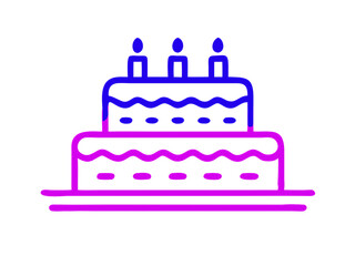birthday cake icon. Cake icon vector for web and mobile app. Cake sign and symbol. Birthday cake icon