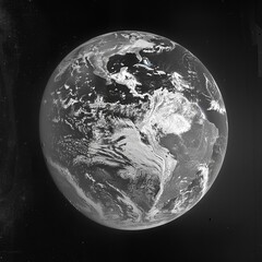 Earth from space showing North and South