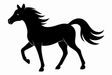 black and white horse silhouette, horse vector illustration, horse silhouette, animal silhouette isolated vector Illustration, png, Funny cute horse, Jumping cartoon horses