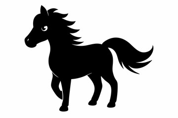 black and white horse silhouette, horse vector illustration, horse silhouette, animal silhouette isolated vector Illustration, png, Funny cute horse, Jumping cartoon horses