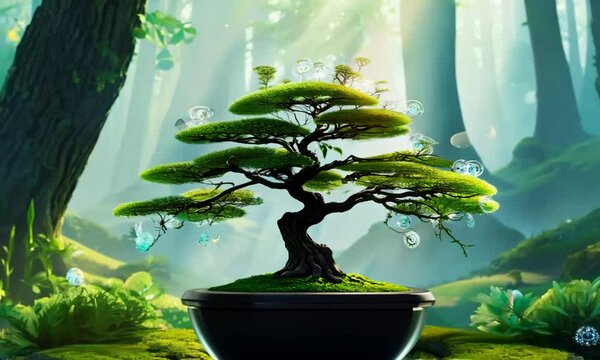 bonsai tree in the garden