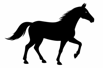black and white horse silhouette, horse vector illustration, horse silhouette, animal silhouette isolated vector Illustration, png, Funny cute horse, Jumping cartoon horses
