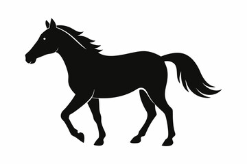 black and white horse silhouette, horse vector illustration, horse silhouette, animal silhouette isolated vector Illustration, png, Funny cute horse, Jumping cartoon horses