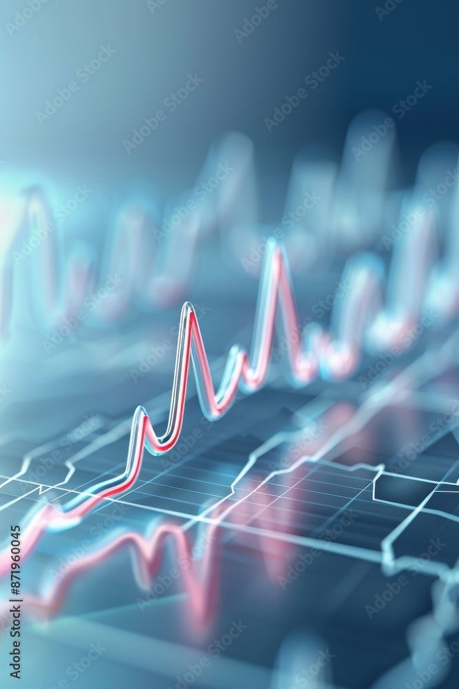 Poster a graph with red and blue lines that are connected