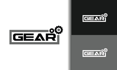 gear text setting logo