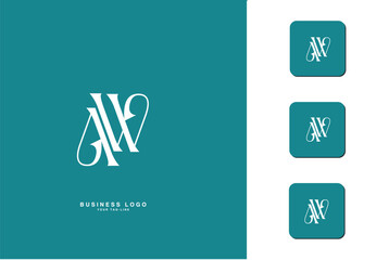 AW, WA, A, W, Abstract Letters Logo Monogram