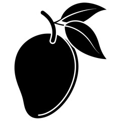 Captivating Mango Silhouette vector  Design: Ideal for Your Creative Projects