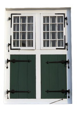 isolated wooden vintage window with a transparent background, perfect for design, architectural, and decorative projects, highlighting its classic and rustic charm.