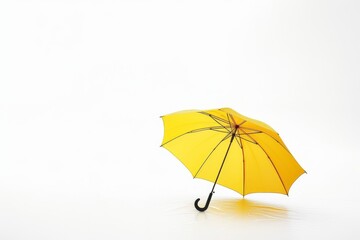 yellow umbrella on a white background, beautiful nature, without people, Shot on Afga Vista 400fashion photography, The fashion photo is made in a minimalistic, clean style and a bright color palette