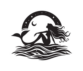 mermaid vector design,awesome mermaidsvg,high resolution printable mermaid atwork