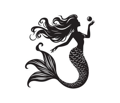 mermaid vector design,awesome mermaidsvg,high resolution printable mermaid atwork