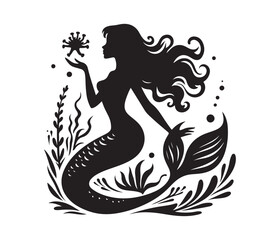 mermaid vector design,awesome mermaidsvg,high resolution printable mermaid atwork