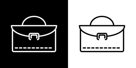 Briefcase icon. Business icon. Target. Admin. Work Team. Black icon. Silhouette.