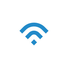 blue diamond signal abstract symbol vector