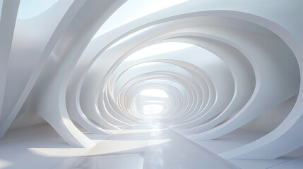 Obraz premium 白の抽象的な3Dの背景