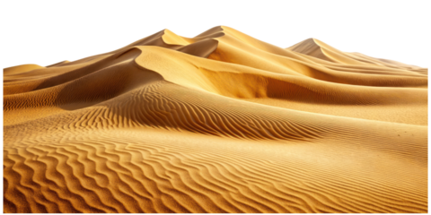 sand dunes isolated on transparent background