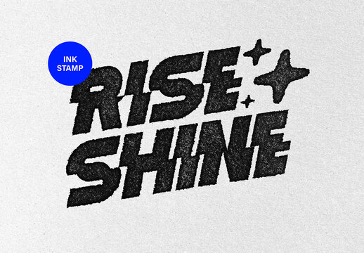 Ink Stamp Text And Logo Effect Mockup