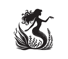 mermaid vector design,awesome mermaidsvg,high resolution printable mermaid atwork