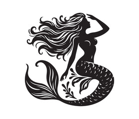 mermaid vector design,awesome mermaidsvg,high resolution printable mermaid atwork