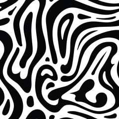 Seamless pattern, abstract doodles, curls, maze, vector background	