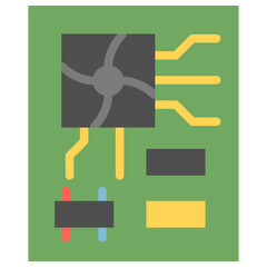 mother board flat icon