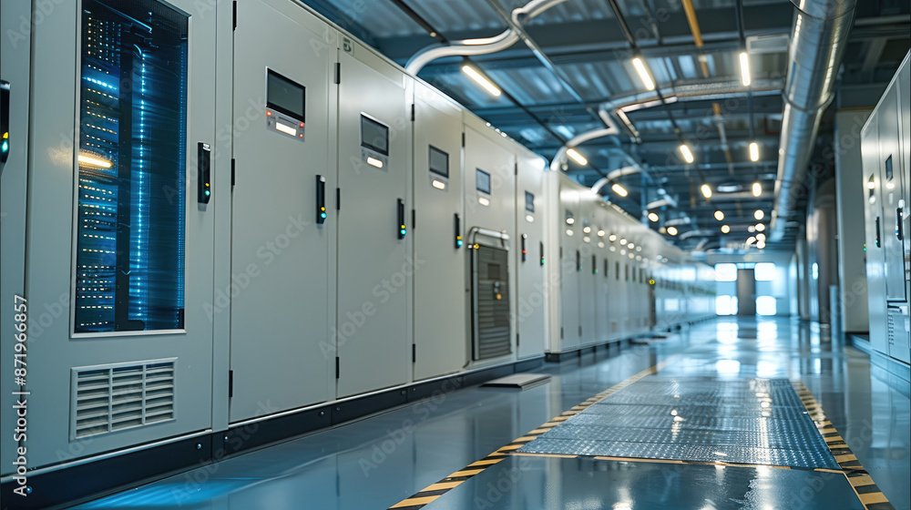 Aufkleber Cooling installation on a data center. Generative AI.