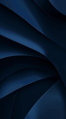 Abstract dark blue wave background. A digital art piece illustrating smooth flowing curves and depth. Ideal for modern design projects, technology themes, and sleek backgrounds.