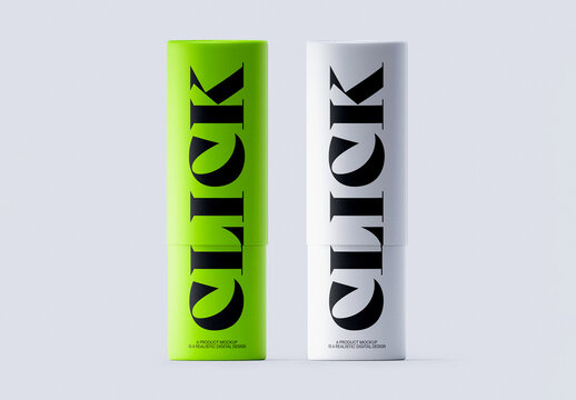 Realistic Paper Tubes Mockup