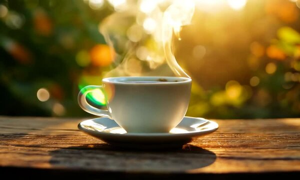 hot coffee in white cup