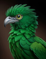 Portrait of a quetzal Bird | Celebrating Hispanic Heritage through the Quetzal bird