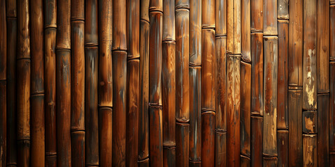 Fototapeta premium A seamless bamboo texture background, perfect for themes involving nature, rustic designs, or eco-friendly concepts. 