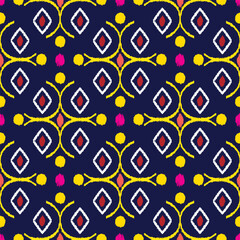 Obraz premium Abstract digital print ,The boho spirit of batik-dyed tie strokes.Seamless fabric.design for fabric, carpet, wallpaper, clothing,ikat
