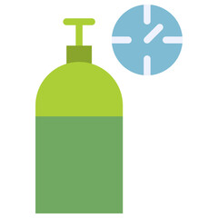 oxygen tube flat icon