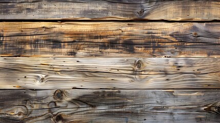 Naklejka premium Weathered Wooden Planks with Visible Grain and Natural Rustic Texture