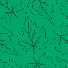 Fototapeta premium Tropical leaf background. Abstract leaves background pattern vector. maple leaf pattern background. abstract leaves seamless pattern background.
