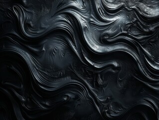 Obraz premium A dark abstract background with swirling shadows and intricate textures 